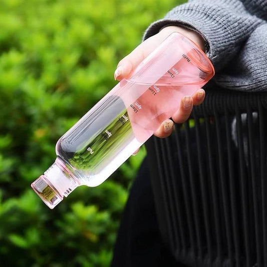 Transparent Motivational Water Bottles with Time Marker: Gym Big Water Bottle with , Leakproof BPA-Free Fitness Sports Bottle (Plastic more easy way describe